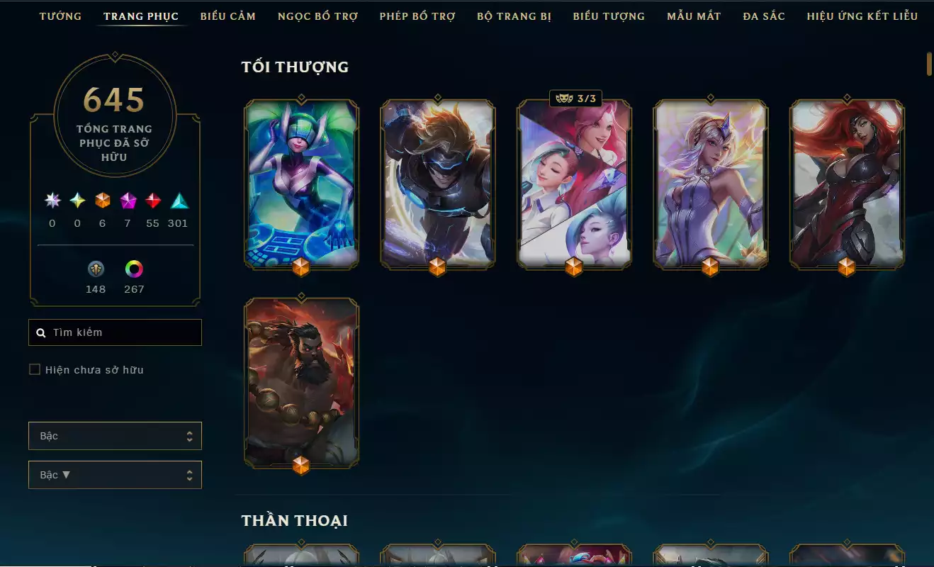 Ảnh LOL ĐẸP Rank Đơn Bạc 2   - Rất Nhiều Khung Đẹp 645 Skin - Lv 627 - Full Tướng - Nhiều Hàng Hiệu Đa Sắc 273 - Còn Đổi Tên TFT - Đủ Chơi Thông Tin Hỗ Trợ Đầy Đủ - Bảo Hành 100%