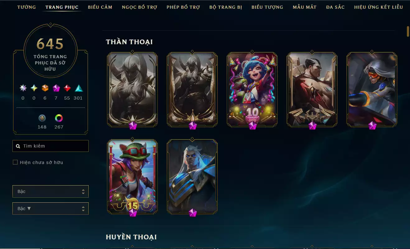 Ảnh LOL ĐẸP Rank Đơn Bạc 2   - Rất Nhiều Khung Đẹp 645 Skin - Lv 627 - Full Tướng - Nhiều Hàng Hiệu Đa Sắc 273 - Còn Đổi Tên TFT - Đủ Chơi Thông Tin Hỗ Trợ Đầy Đủ - Bảo Hành 100%