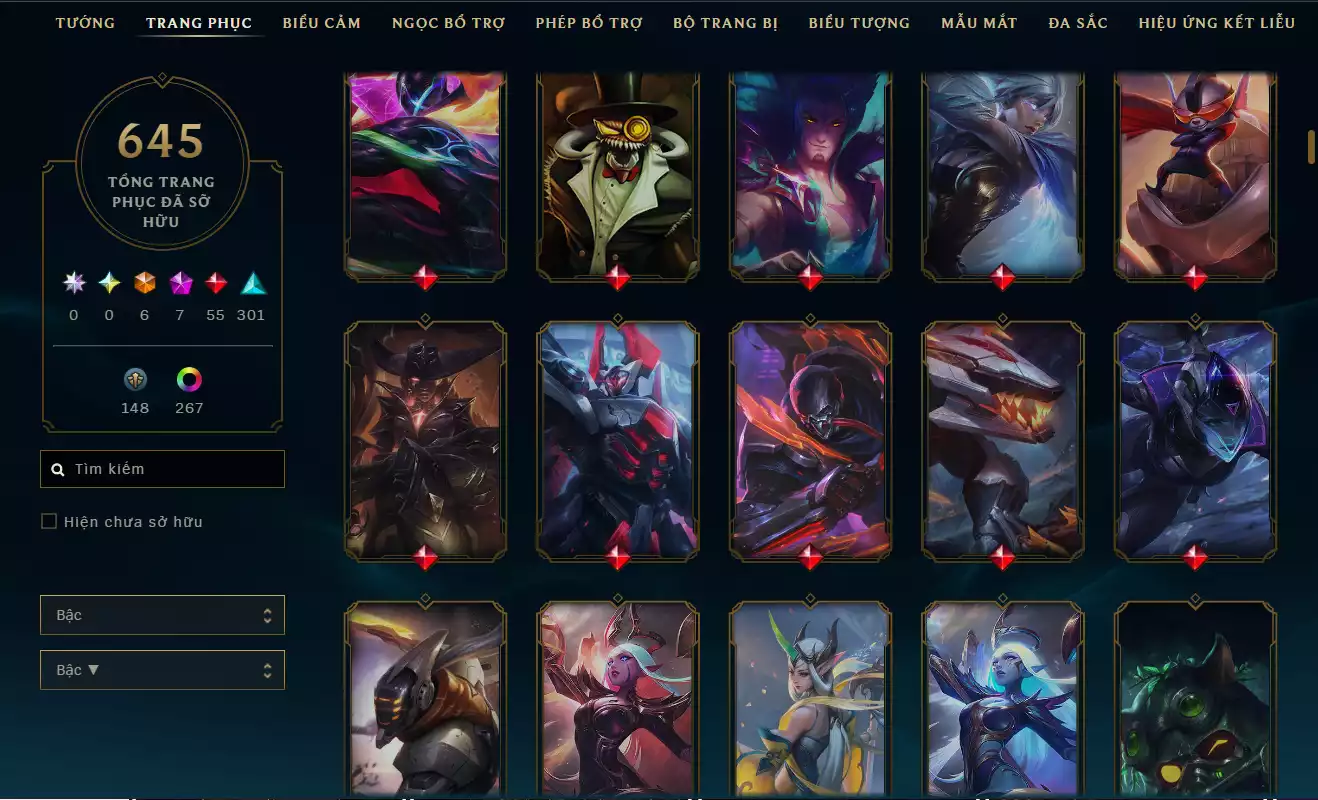 Ảnh LOL ĐẸP Rank Đơn Bạc 2   - Rất Nhiều Khung Đẹp 645 Skin - Lv 627 - Full Tướng - Nhiều Hàng Hiệu Đa Sắc 273 - Còn Đổi Tên TFT - Đủ Chơi Thông Tin Hỗ Trợ Đầy Đủ - Bảo Hành 100%