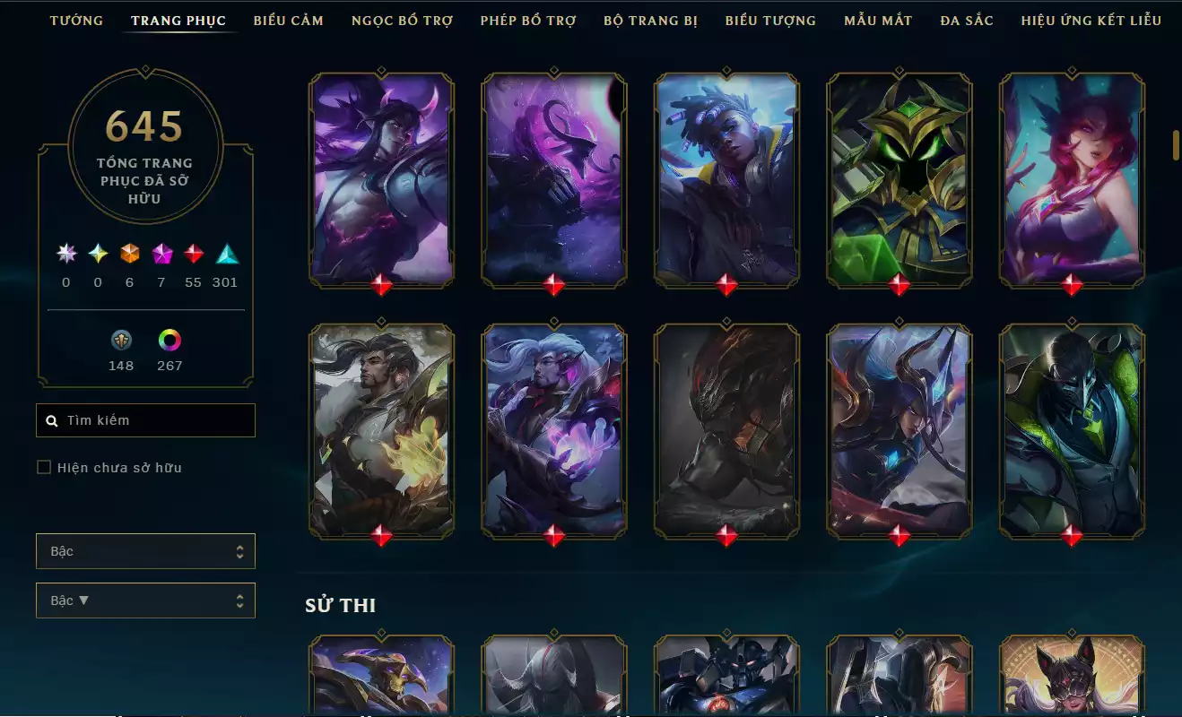 Ảnh LOL ĐẸP Rank Đơn Bạc 2   - Rất Nhiều Khung Đẹp 645 Skin - Lv 627 - Full Tướng - Nhiều Hàng Hiệu Đa Sắc 273 - Còn Đổi Tên TFT - Đủ Chơi Thông Tin Hỗ Trợ Đầy Đủ - Bảo Hành 100%