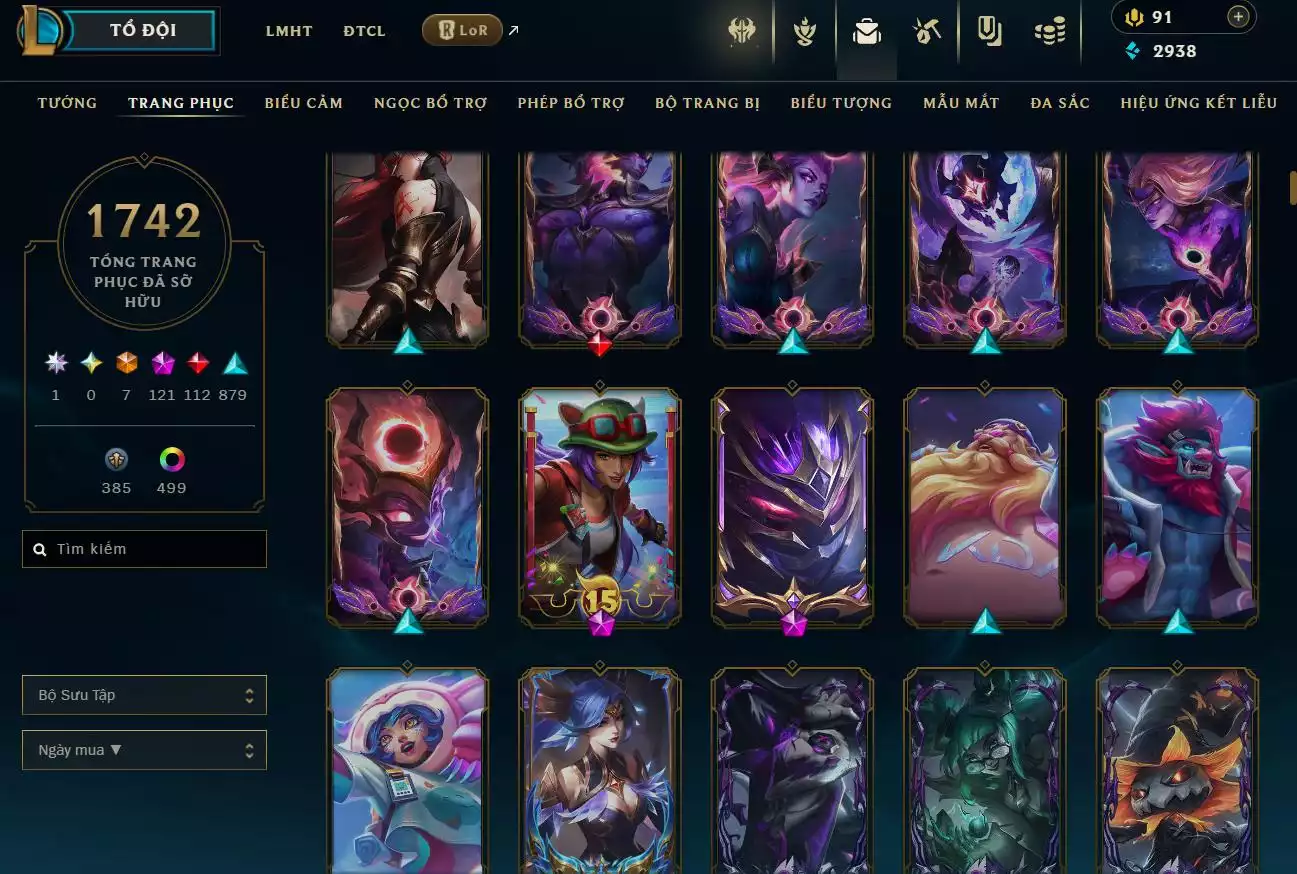 Ảnh LOL TFT VIP  Rank Đơn Bạch Kim - Rất Nhiều Khung Đẹp  1742 Skin - Lv 730 - Full Tướng - Nhiều Hàng Hiệu Đa Sắc 500 - Còn Đổi Tên  TFT - TFT VIP Như Ảnh  Thông Tin Hỗ Trợ Đầy Đủ - Bảo Hành 100%