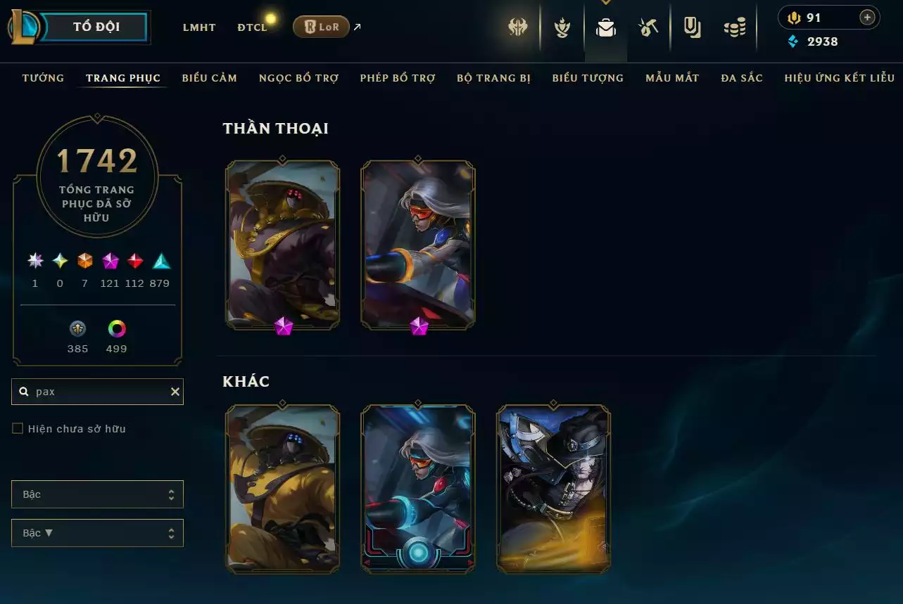 Ảnh LOL TFT VIP  Rank Đơn Bạch Kim - Rất Nhiều Khung Đẹp  1742 Skin - Lv 730 - Full Tướng - Nhiều Hàng Hiệu Đa Sắc 500 - Còn Đổi Tên  TFT - TFT VIP Như Ảnh  Thông Tin Hỗ Trợ Đầy Đủ - Bảo Hành 100%