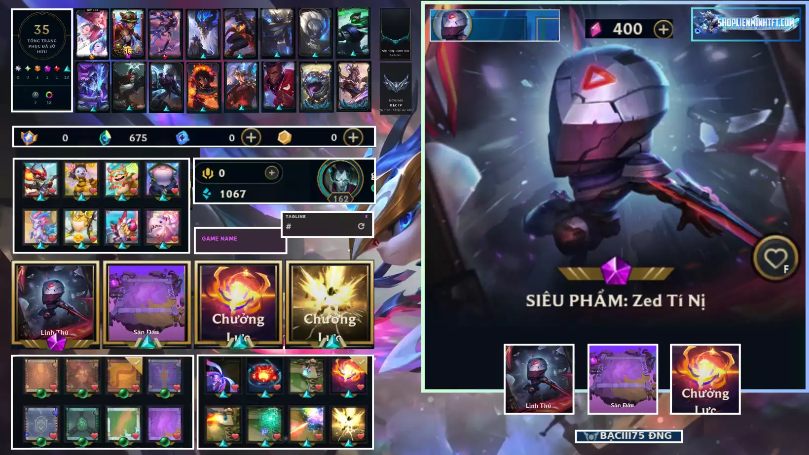 ZED SIÊU PHẨM TÍ NỊ KÈM CHƯỞNG ZED - LOL ĐỦ CHƠI - SÂN CHƯỞNG NHIỀU , CÒN ĐỔI TÊN