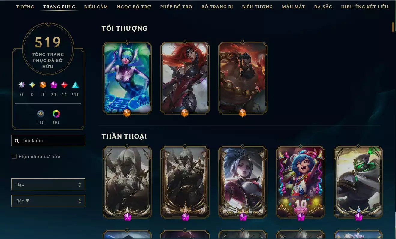Ảnh LOL TFT VIP  SKIN LEE SIN THIÊN CUNG THẦN LONG HÀNG HIỆU Rank Đơn Đồng - Rất Nhiều Khung Đẹp  519 Skin - Lv 311 - Full Tướng - Nhiều Hàng Hiệu Đa Sắc 66 - Còn Đổi Tên  TFT - TFT VIP Như Ảnh  Thông Tin Hỗ Trợ Đầy Đủ - Bảo Hành 100%