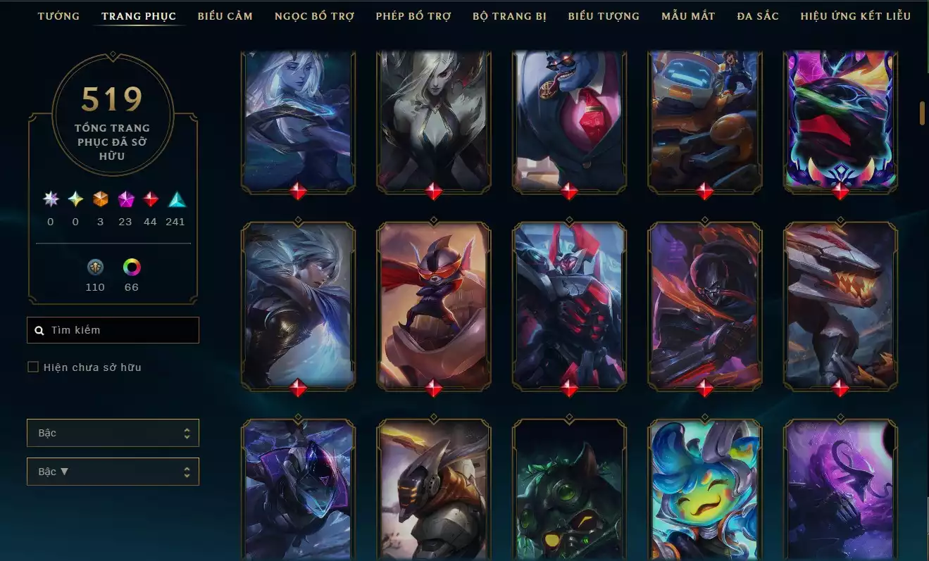 Ảnh LOL TFT VIP  SKIN LEE SIN THIÊN CUNG THẦN LONG HÀNG HIỆU Rank Đơn Đồng - Rất Nhiều Khung Đẹp  519 Skin - Lv 311 - Full Tướng - Nhiều Hàng Hiệu Đa Sắc 66 - Còn Đổi Tên  TFT - TFT VIP Như Ảnh  Thông Tin Hỗ Trợ Đầy Đủ - Bảo Hành 100%