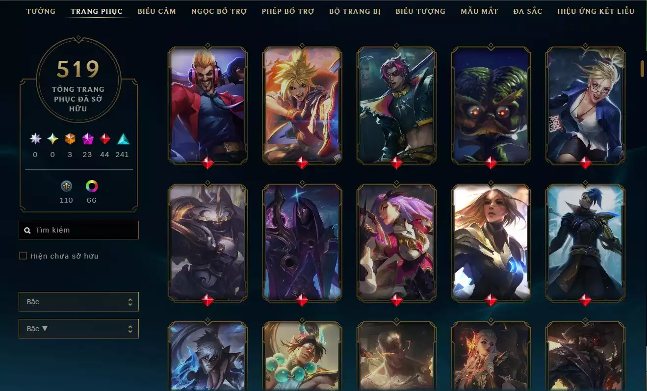 Ảnh LOL TFT VIP  SKIN LEE SIN THIÊN CUNG THẦN LONG HÀNG HIỆU Rank Đơn Đồng - Rất Nhiều Khung Đẹp  519 Skin - Lv 311 - Full Tướng - Nhiều Hàng Hiệu Đa Sắc 66 - Còn Đổi Tên  TFT - TFT VIP Như Ảnh  Thông Tin Hỗ Trợ Đầy Đủ - Bảo Hành 100%