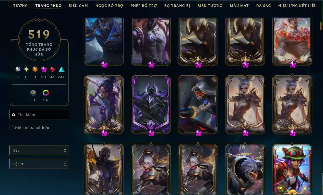 Ảnh LOL TFT VIP  SKIN LEE SIN THIÊN CUNG THẦN LONG HÀNG HIỆU Rank Đơn Đồng - Rất Nhiều Khung Đẹp  519 Skin - Lv 311 - Full Tướng - Nhiều Hàng Hiệu Đa Sắc 66 - Còn Đổi Tên  TFT - TFT VIP Như Ảnh  Thông Tin Hỗ Trợ Đầy Đủ - Bảo Hành 100%