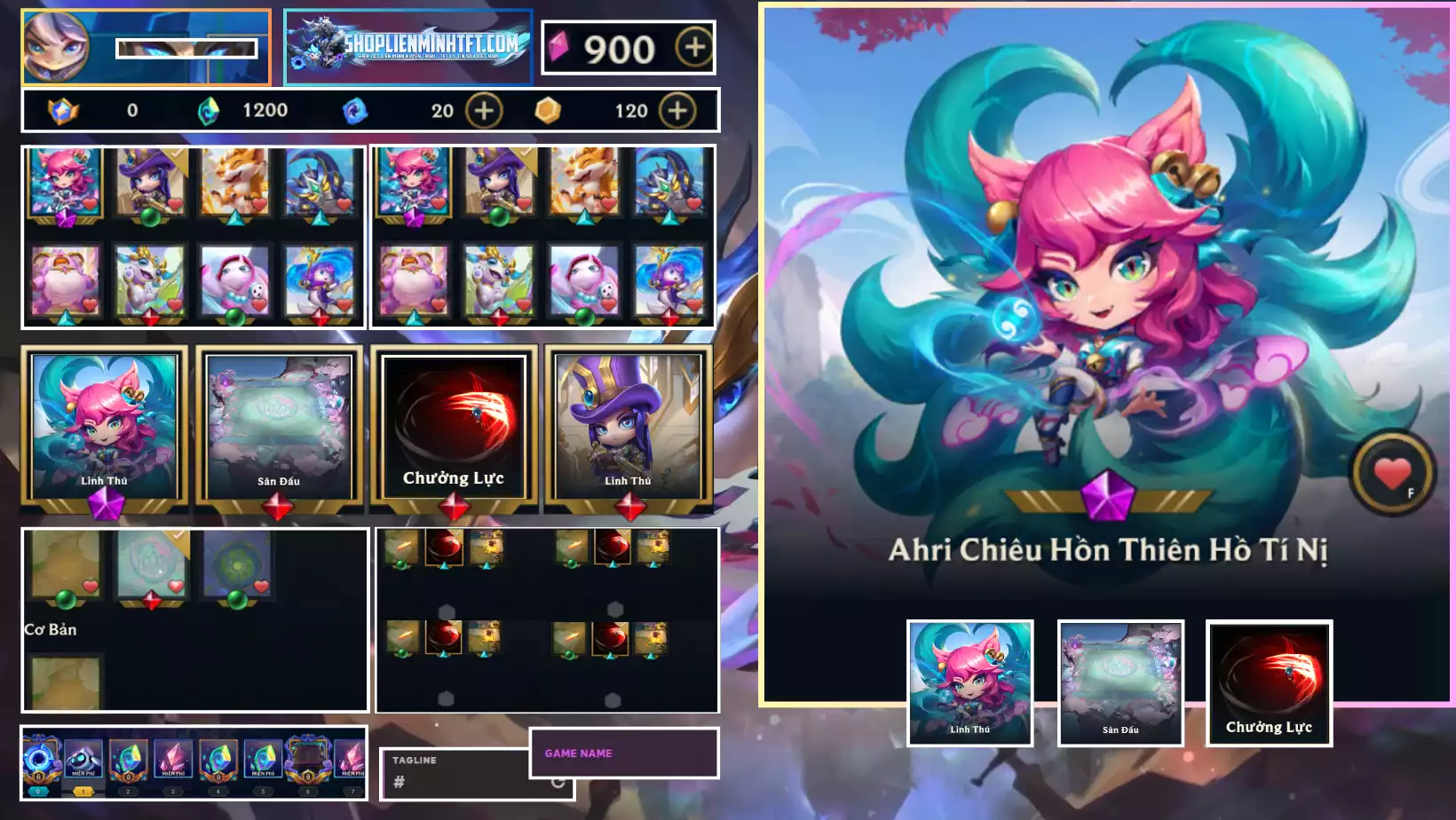 AHRI CHIÊU HỒN THIÊN HỒ TÍ NỊ - SÀN ĐẤU TỊNH HỒN - CHƯỞNG ĐẦY ĐỦ - CÒN ĐỔI TÊN