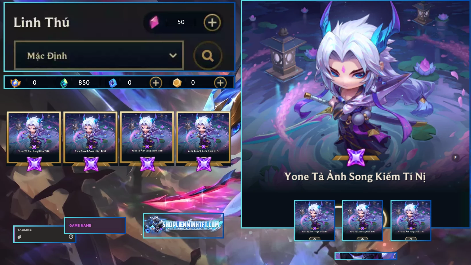 YONE TÀ ẢNH SONG KIẾM TÍ NỊ ACC CLONE