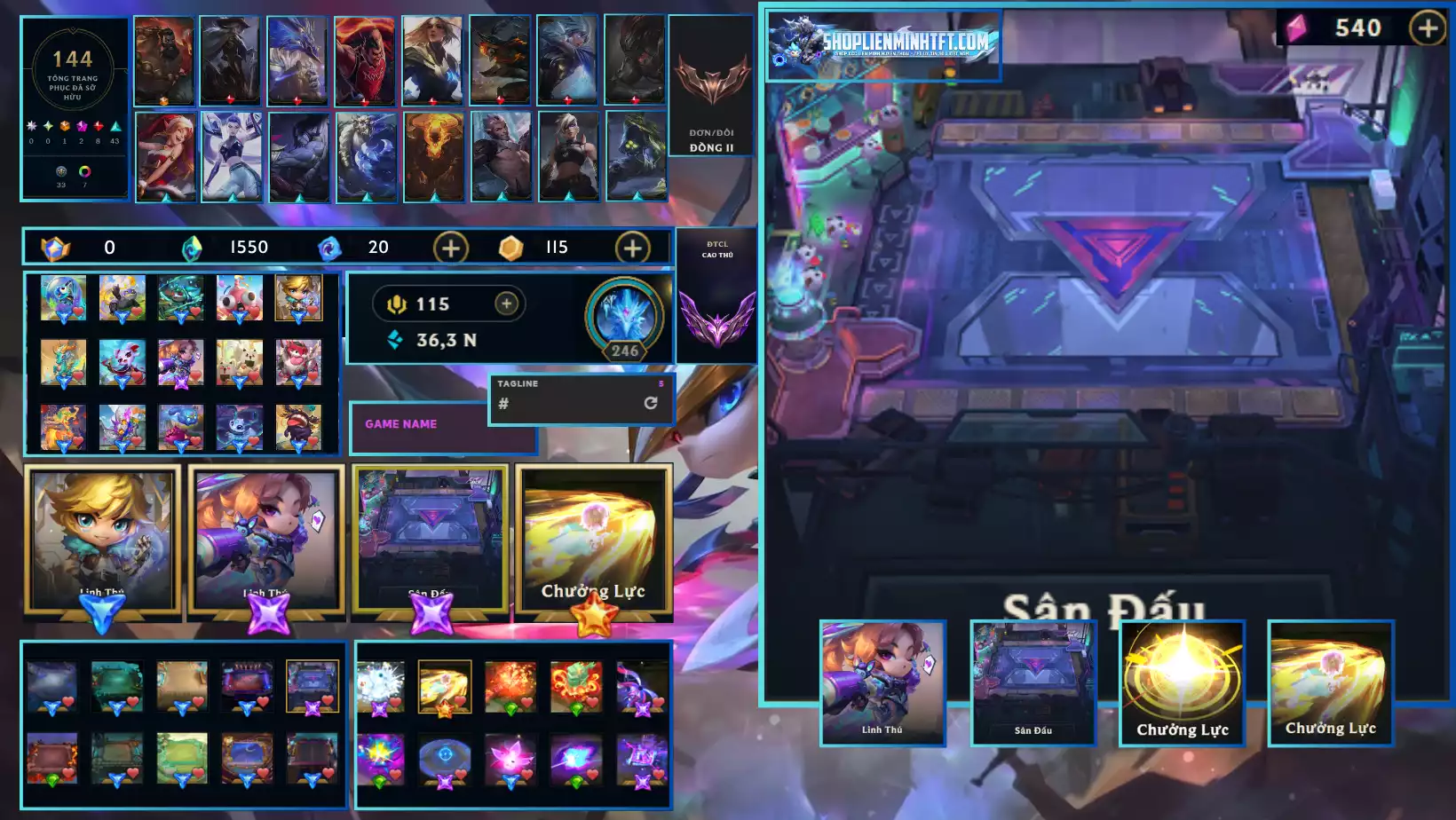 ĐTCL RANK CAO THỦ CẶP ĐÔI HOÀNG HẢO KIM CƯƠNG 2 MISS FORTUNE THỎ CHỈ HUY + SÀN SIÊU PHẨM  EZ TÍ NỊ 4 CHƯỞNG TÍM 1 CHƯỞNG VÀNG  NHIỀU PET ĐẸP 8 SÀN XANH VÀ NHIỀU CHƯỞNG XỊN 2 CỔNG DỊCH CHUYỂN 5VS5 LV 246 FULL TƯỚNG 144 SKIN RANK ĐỒNG 2