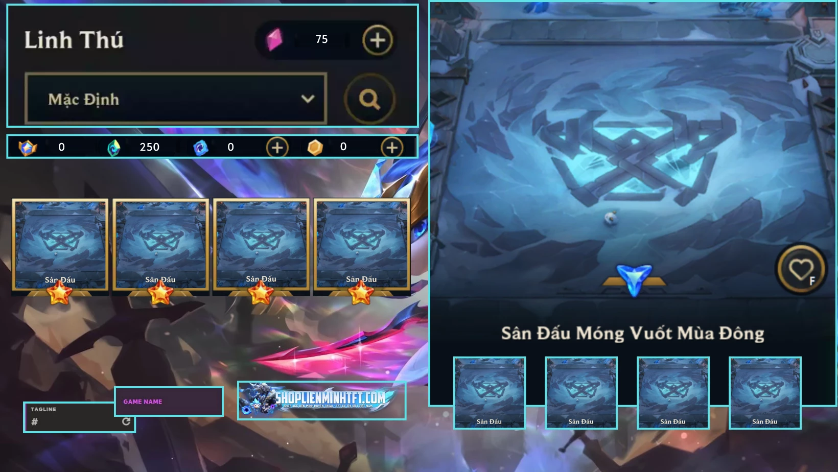 SÂN ĐẤU MÓNG VUỐT MÙA ĐÔNG CLONE