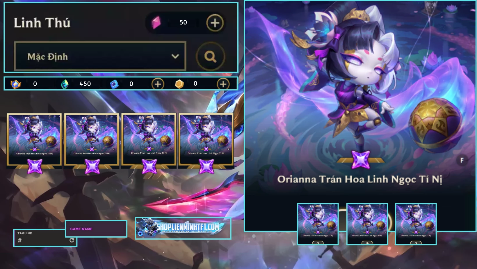 ORIANNA TRÁN HOA LINH NGỌC TÍ NỊ ACC CLONE