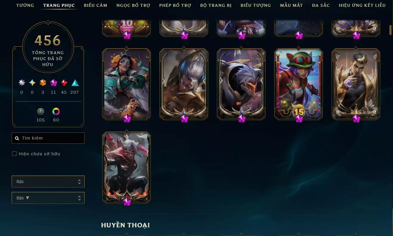 Ảnh 🎮 TÀI KHOẢN LOL + TFT GIÁ RẺ - FULL SKIN VIP 🎮 🔥 456 SKIN - NHIỀU SKIN HÀNG HIỆU - ĐÃ CÓ KHUNG! 🔥