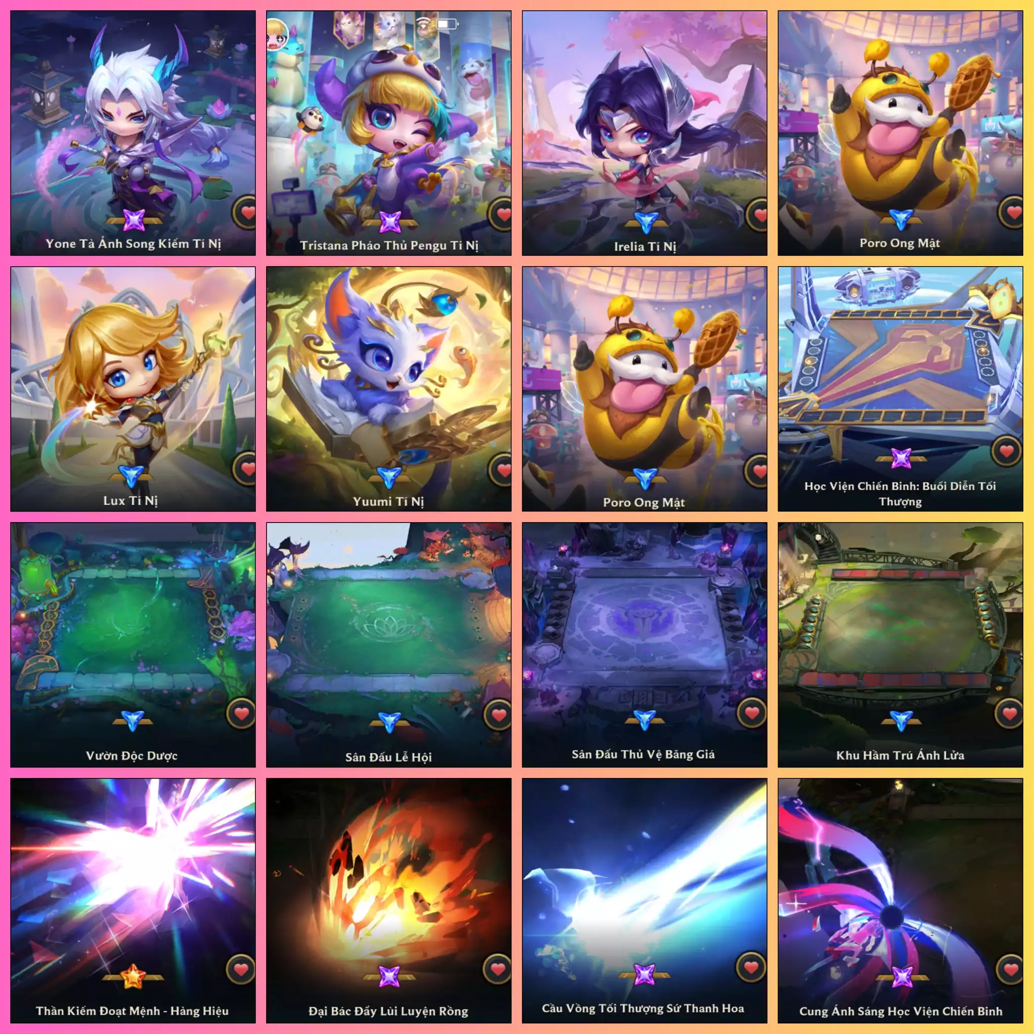 YONE TÀ ẢNH SONG KIẾM + CHƯỞNG TRISTANA PENGU + CHƯỞNG SÂN HỌC VIỆN CHIẾN BINH