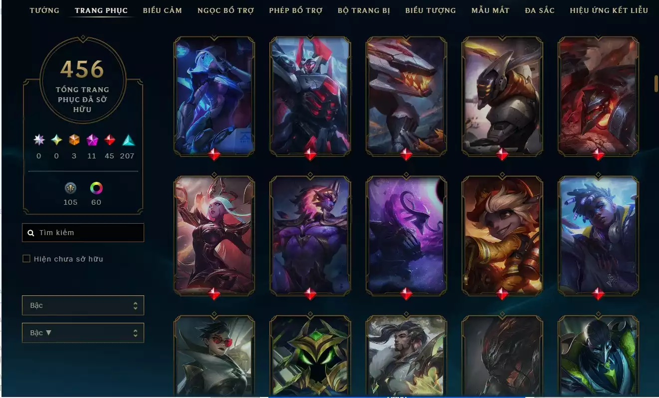 Ảnh 🎮 TÀI KHOẢN LOL + TFT GIÁ RẺ - FULL SKIN VIP 🎮 🔥 456 SKIN - NHIỀU SKIN HÀNG HIỆU - ĐÃ CÓ KHUNG! 🔥