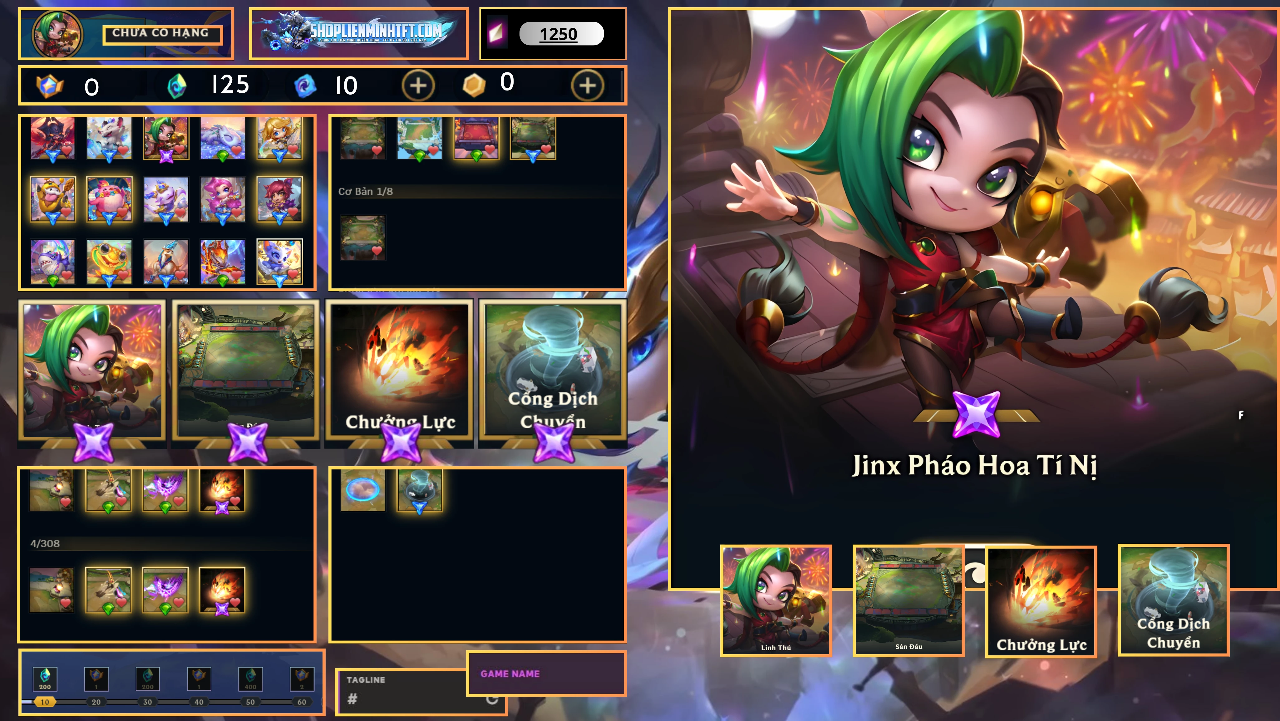 Jinx Pháo Hoa Tí Nị Sàn Chưởng Đầy Đủ
