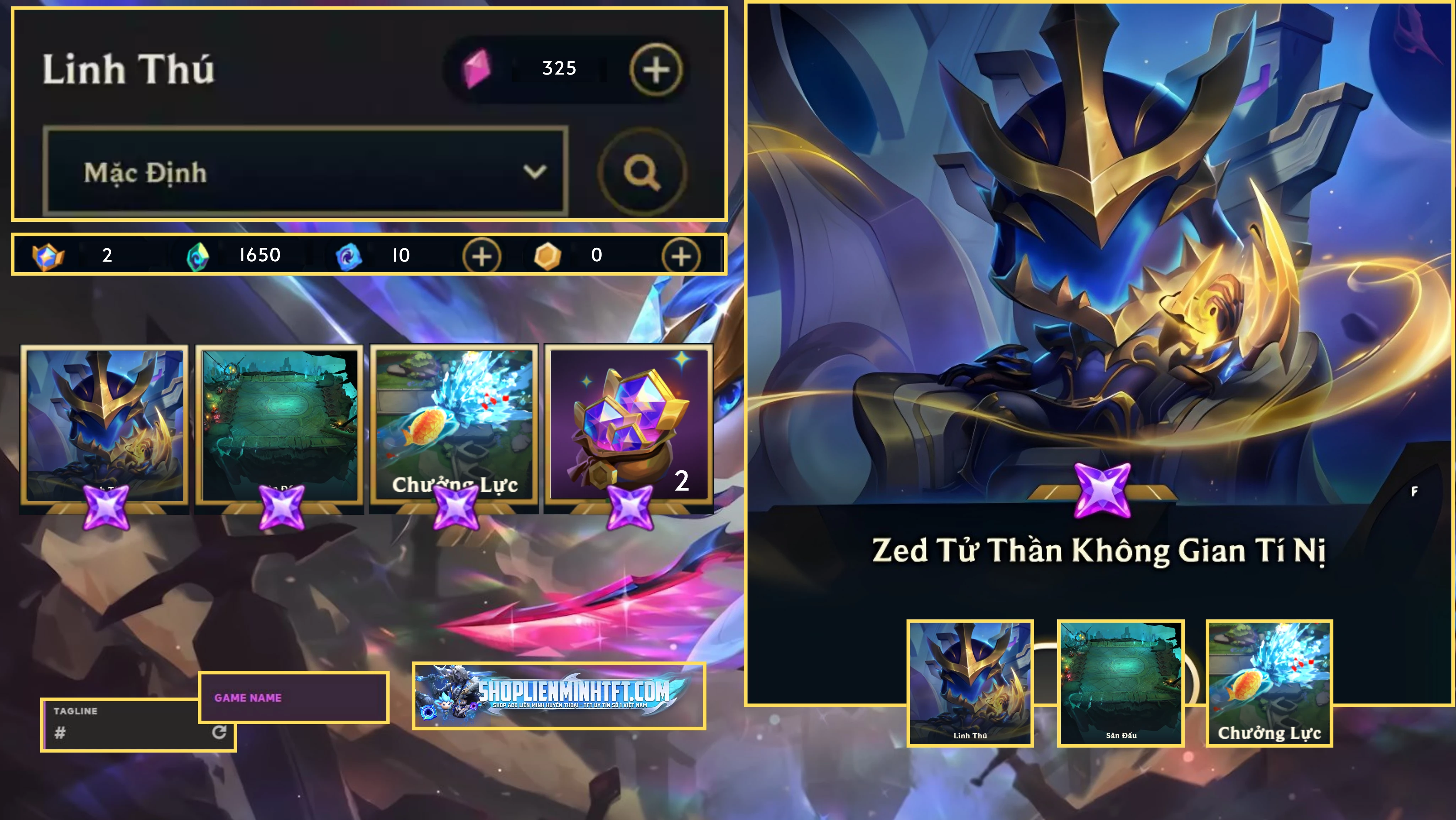 zed tử thần không gian - sàn chưởng