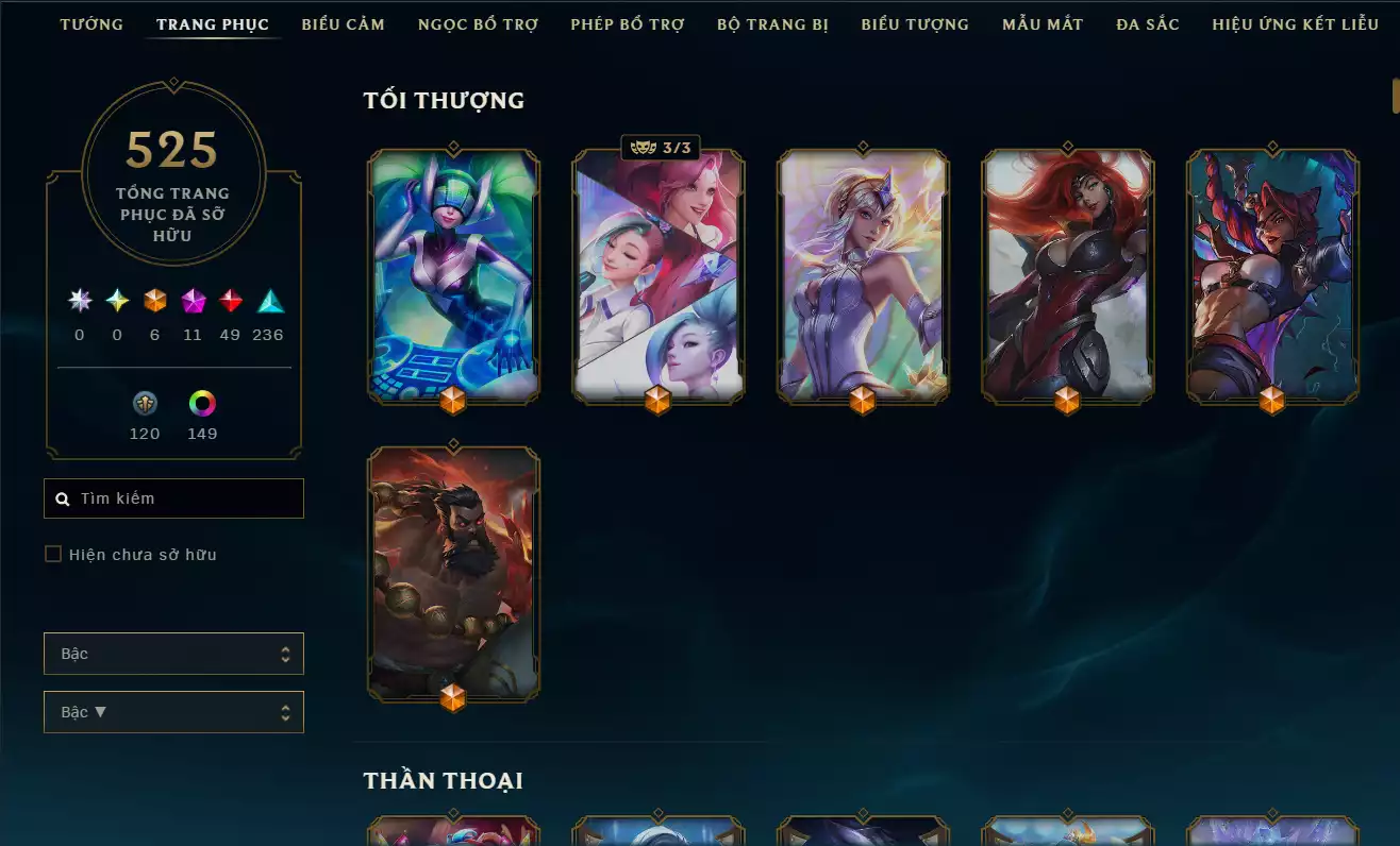 Ảnh LOL VIP TFT ĐỦ CHƠI - 8 HÀNG HIỆU  - RANK Bạc Rất Nhiều Khung Đẹp 525 Skin - Lv 672  - Full Tướng Nhiều Hàng Hiệu Đa Sắc 152 - Còn Đổi Tên TFT  - TFT VIP Như Ảnh Thông Tin Hỗ Trợ Đầy Đủ - Bảo Hành 100%