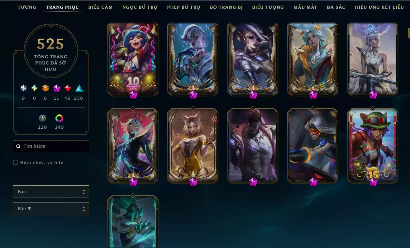 Ảnh LOL VIP TFT ĐỦ CHƠI - 8 HÀNG HIỆU  - RANK Bạc Rất Nhiều Khung Đẹp 525 Skin - Lv 672  - Full Tướng Nhiều Hàng Hiệu Đa Sắc 152 - Còn Đổi Tên TFT  - TFT VIP Như Ảnh Thông Tin Hỗ Trợ Đầy Đủ - Bảo Hành 100%