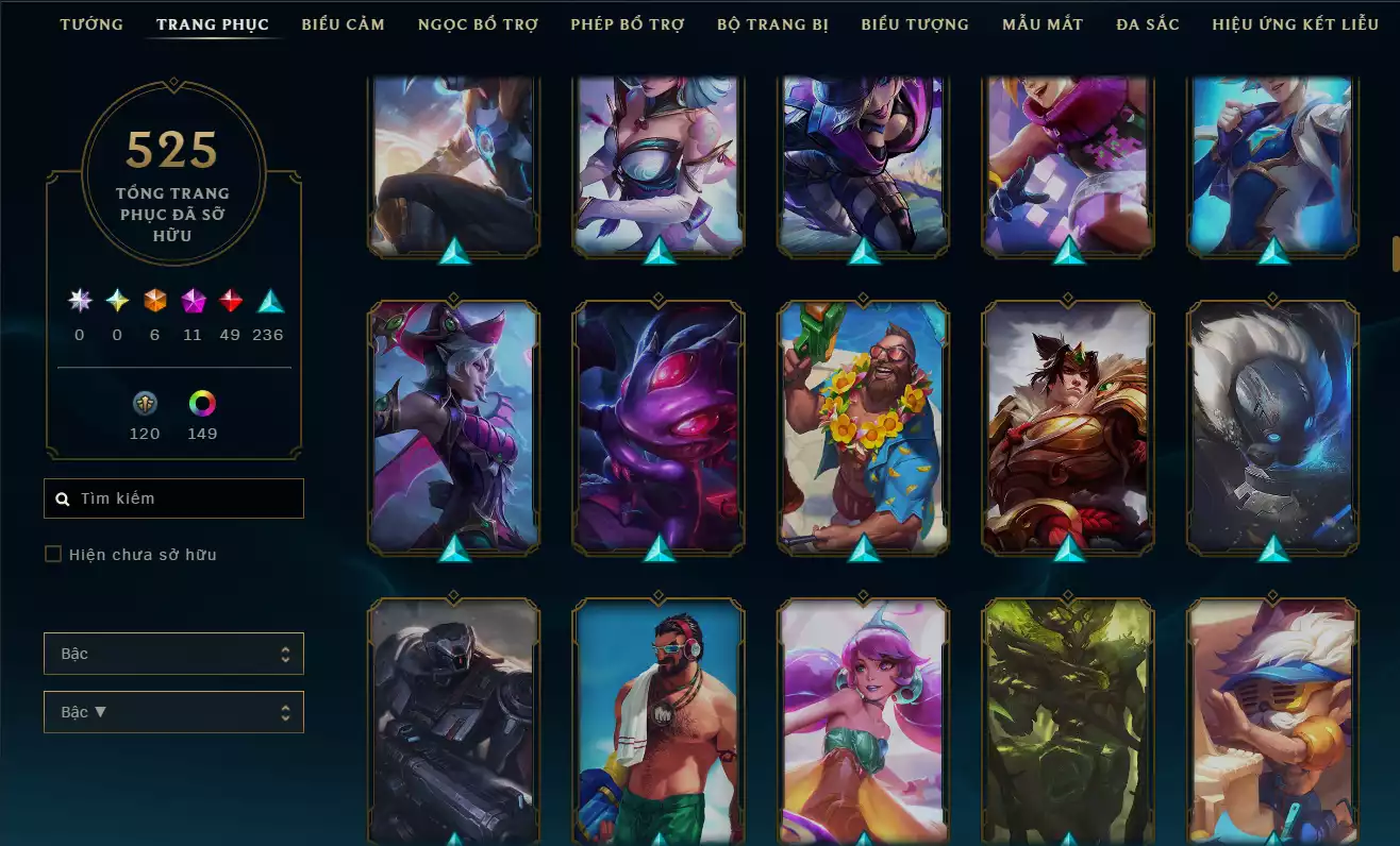 Ảnh LOL VIP TFT ĐỦ CHƠI - 8 HÀNG HIỆU  - RANK Bạc Rất Nhiều Khung Đẹp 525 Skin - Lv 672  - Full Tướng Nhiều Hàng Hiệu Đa Sắc 152 - Còn Đổi Tên TFT  - TFT VIP Như Ảnh Thông Tin Hỗ Trợ Đầy Đủ - Bảo Hành 100%