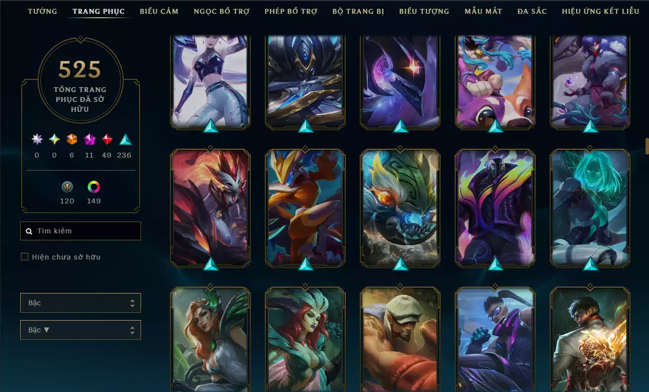 Ảnh LOL VIP TFT ĐỦ CHƠI - 8 HÀNG HIỆU  - RANK Bạc Rất Nhiều Khung Đẹp 525 Skin - Lv 672  - Full Tướng Nhiều Hàng Hiệu Đa Sắc 152 - Còn Đổi Tên TFT  - TFT VIP Như Ảnh Thông Tin Hỗ Trợ Đầy Đủ - Bảo Hành 100%